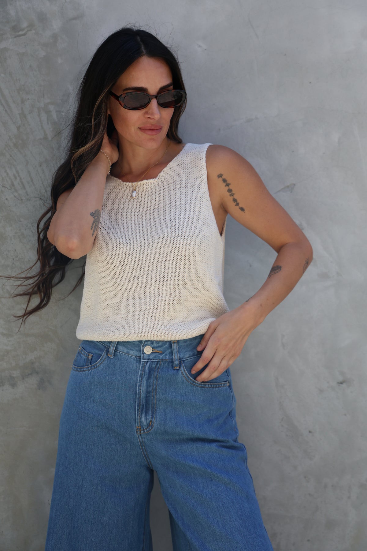 Summer Sand Knit Top