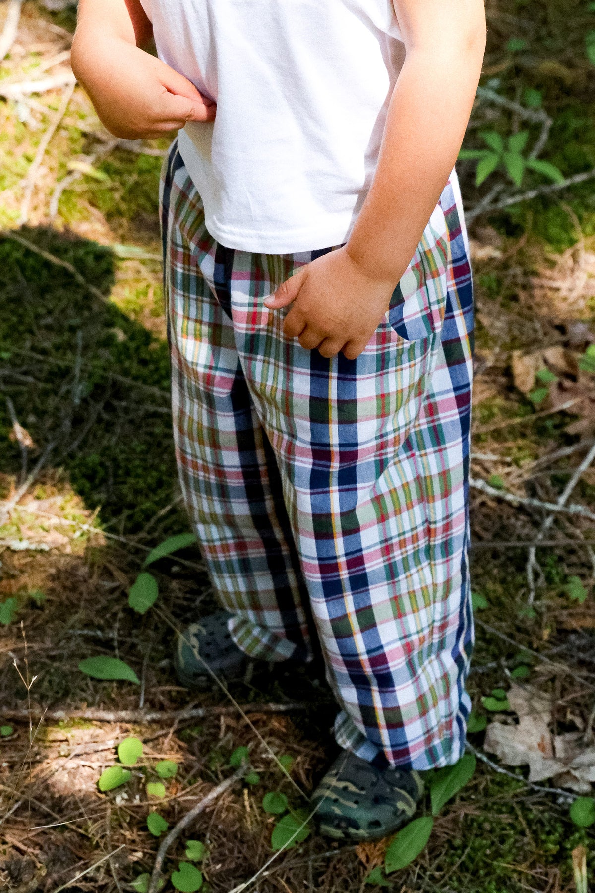 Huckleberry Kids Pants (Primary Plaid)