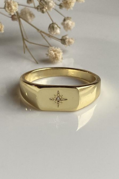North Star Ring (Gold Plated)