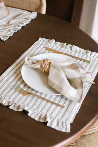 Natural Gingham Placemats (set of 2)