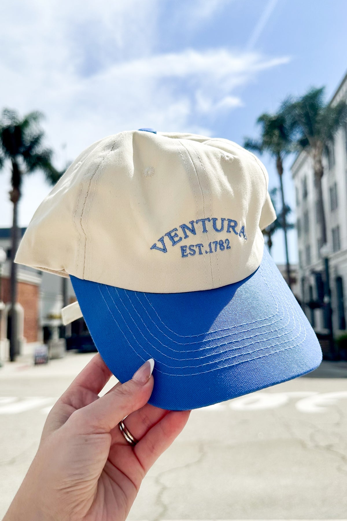 Ventura EST. 1782 Dad Hat (Khaki/Light Blue)
