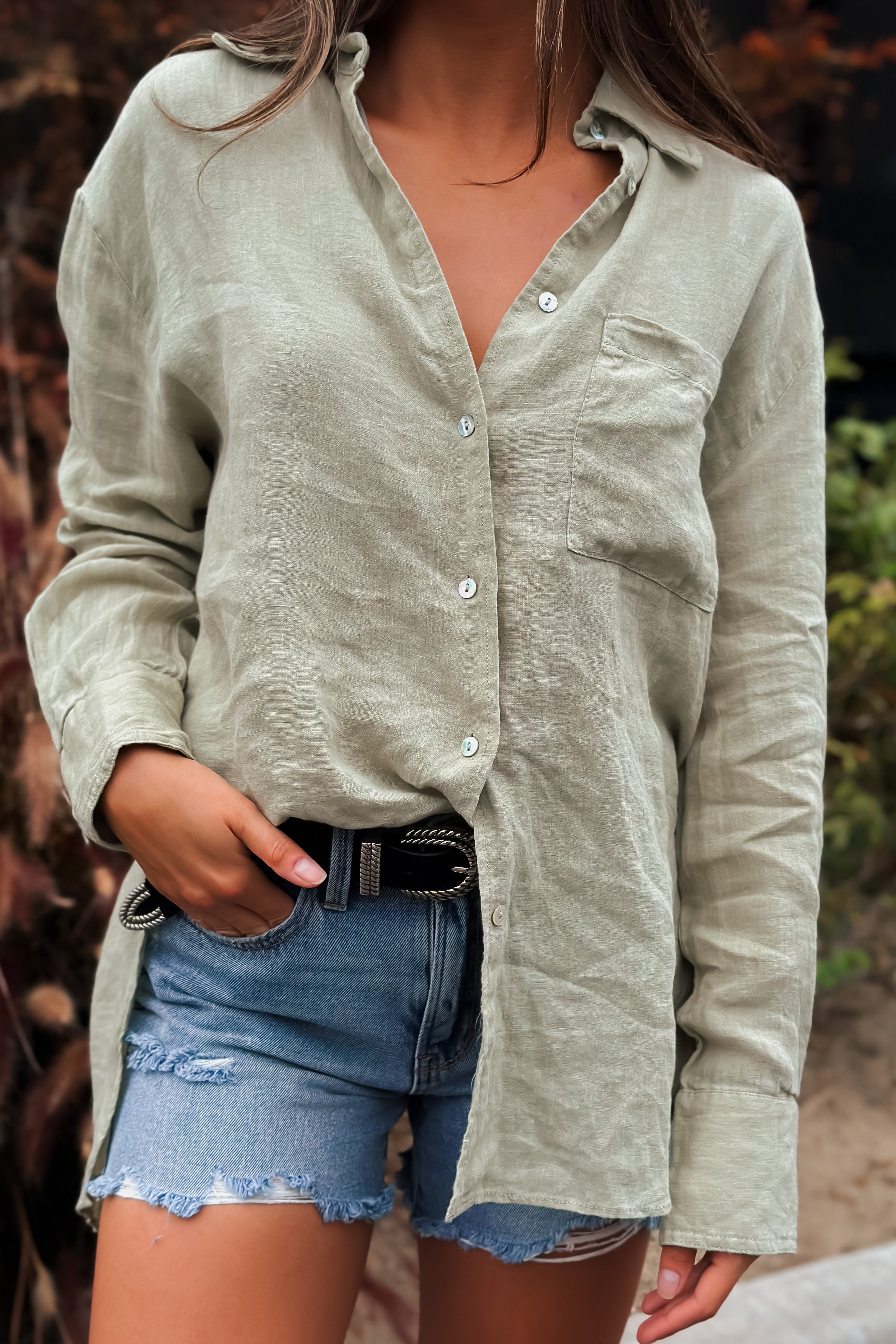 Life Happens Linen Shirt