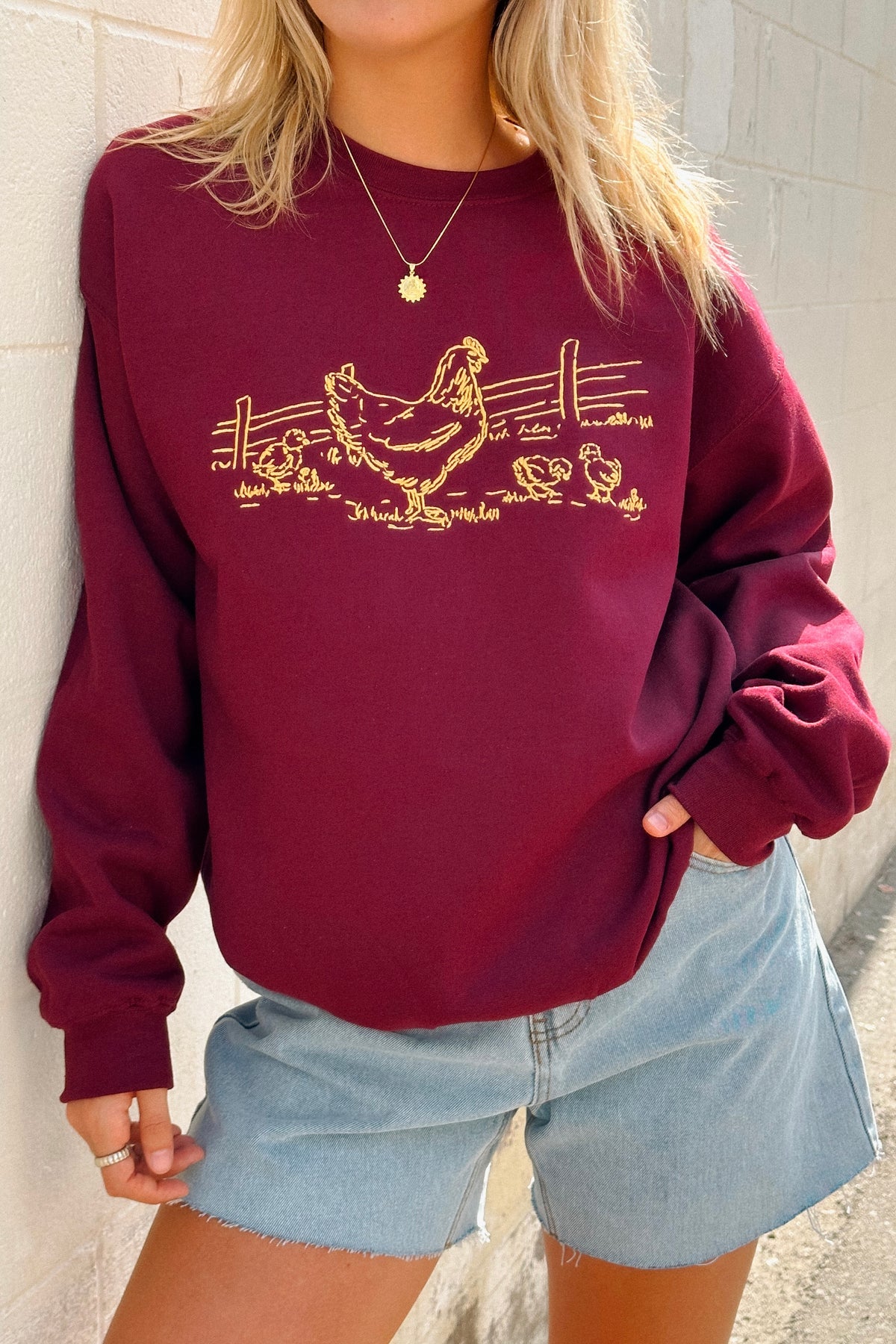 Good Egg Embroidered Sweatshirt