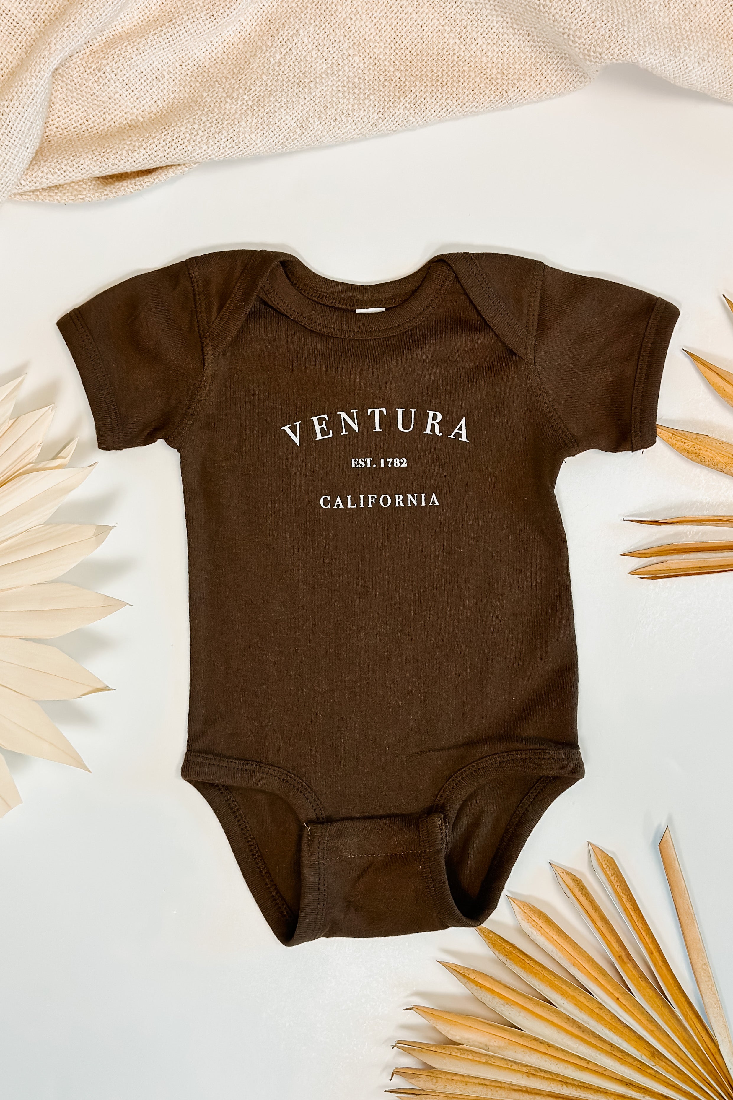 Ventura EST. 1782 Onesie (Brown)