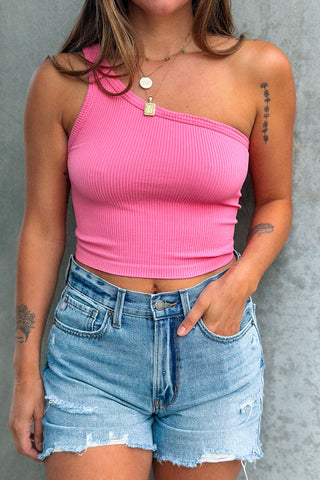 Olivia V-Neck Tank (Bright Orange) - FINAL SALE