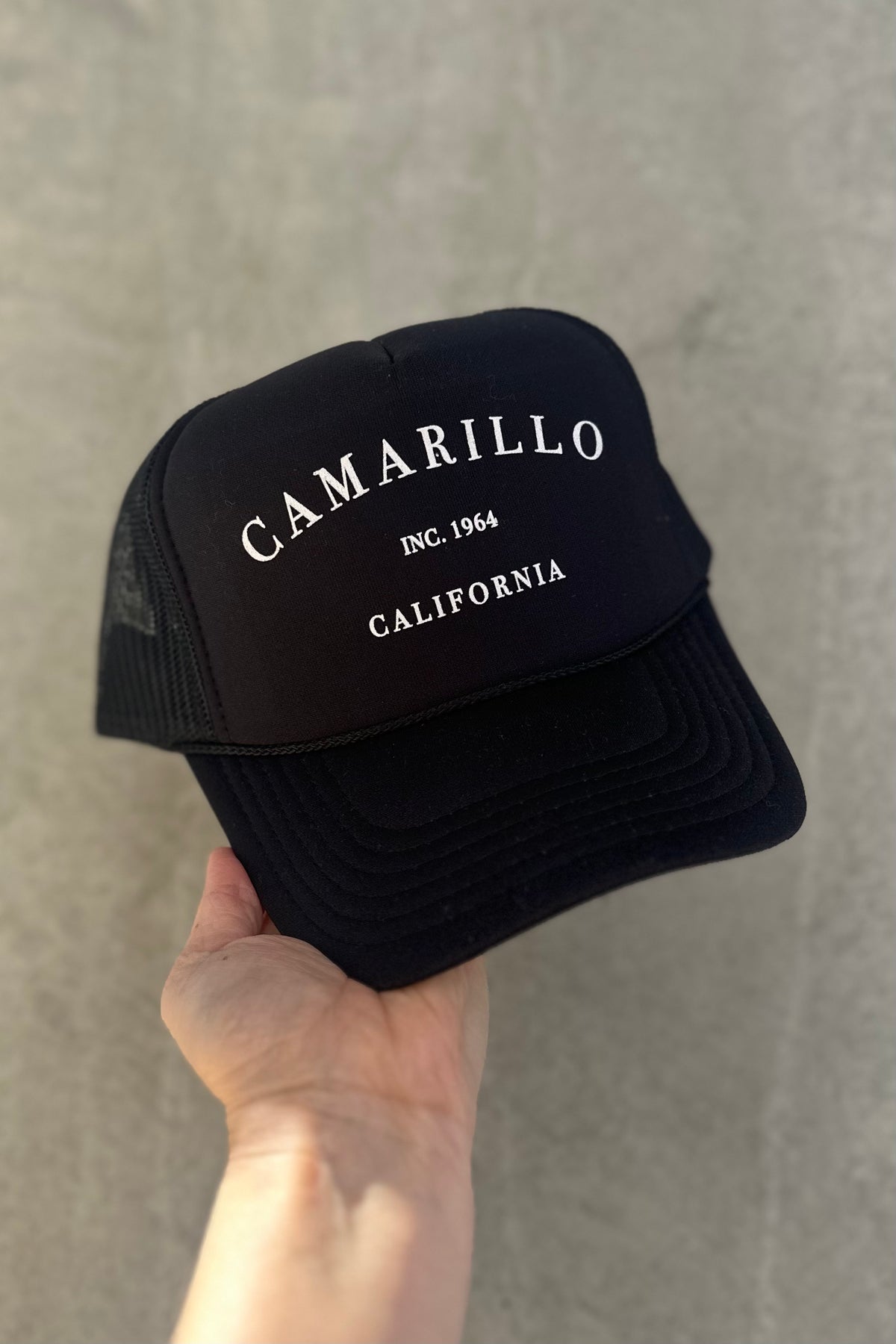 Camarillo Inc. 1964 Trucker Hat (Black)