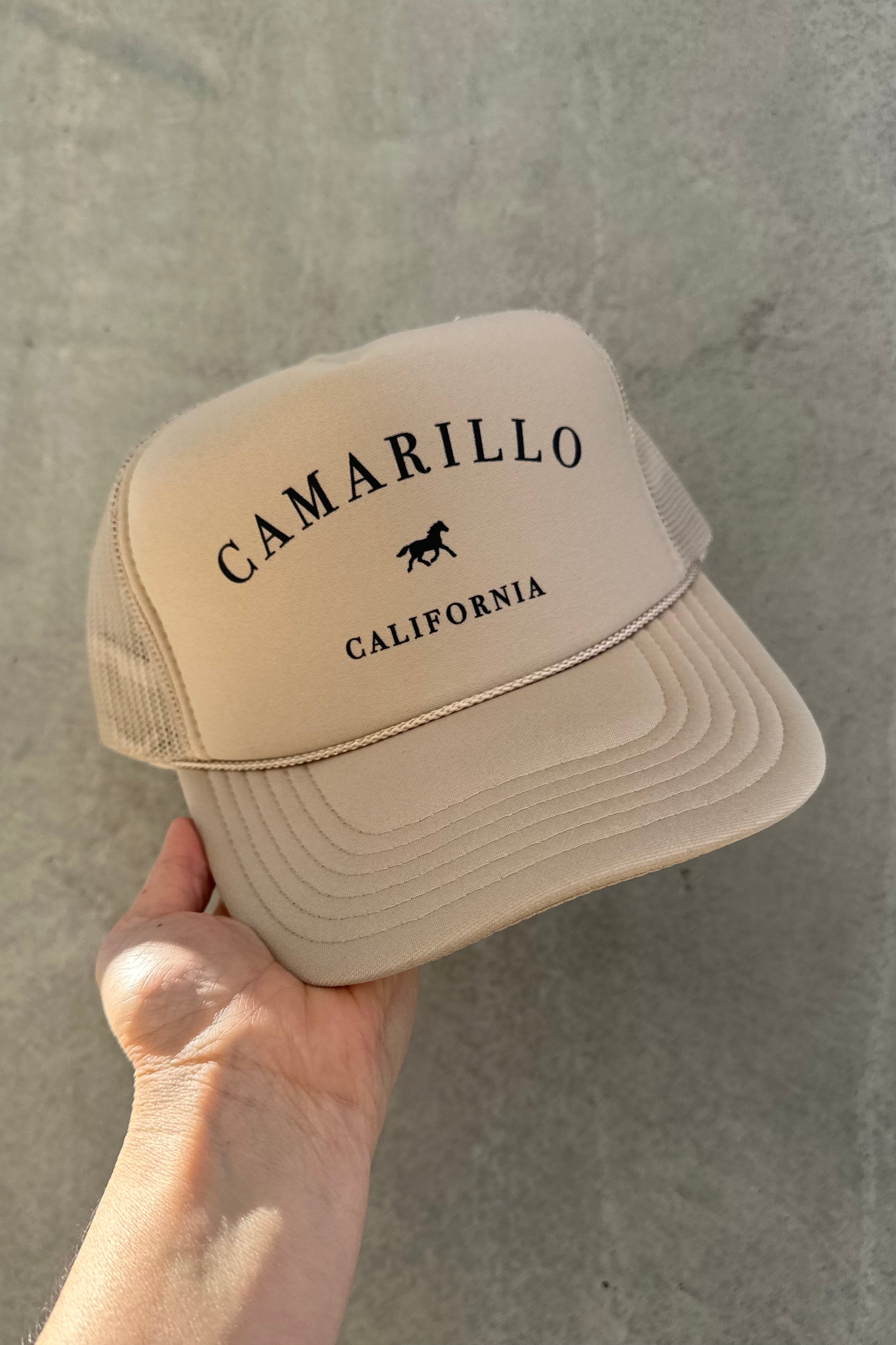 Camarillo Horse Trucker Hat (Khaki)