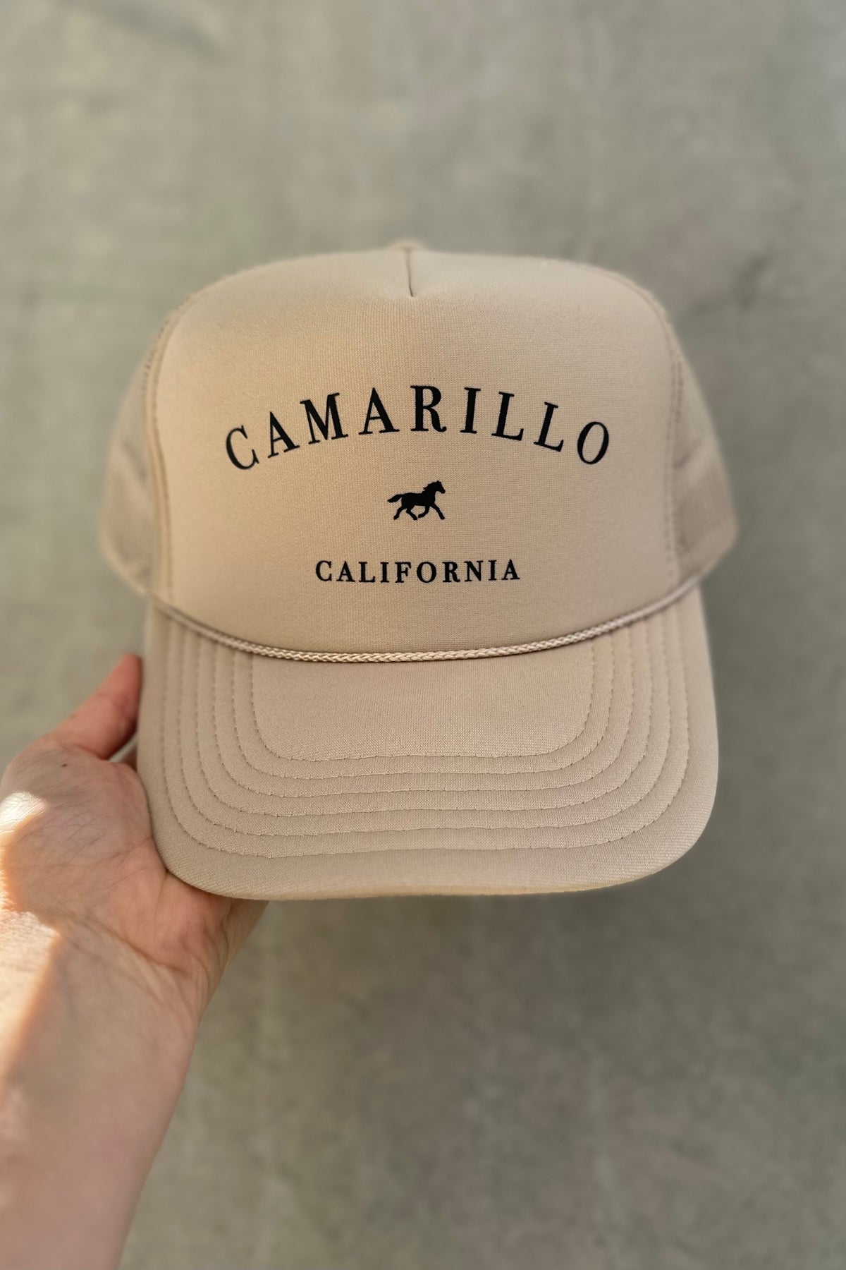 Camarillo Horse Trucker Hat (Khaki)