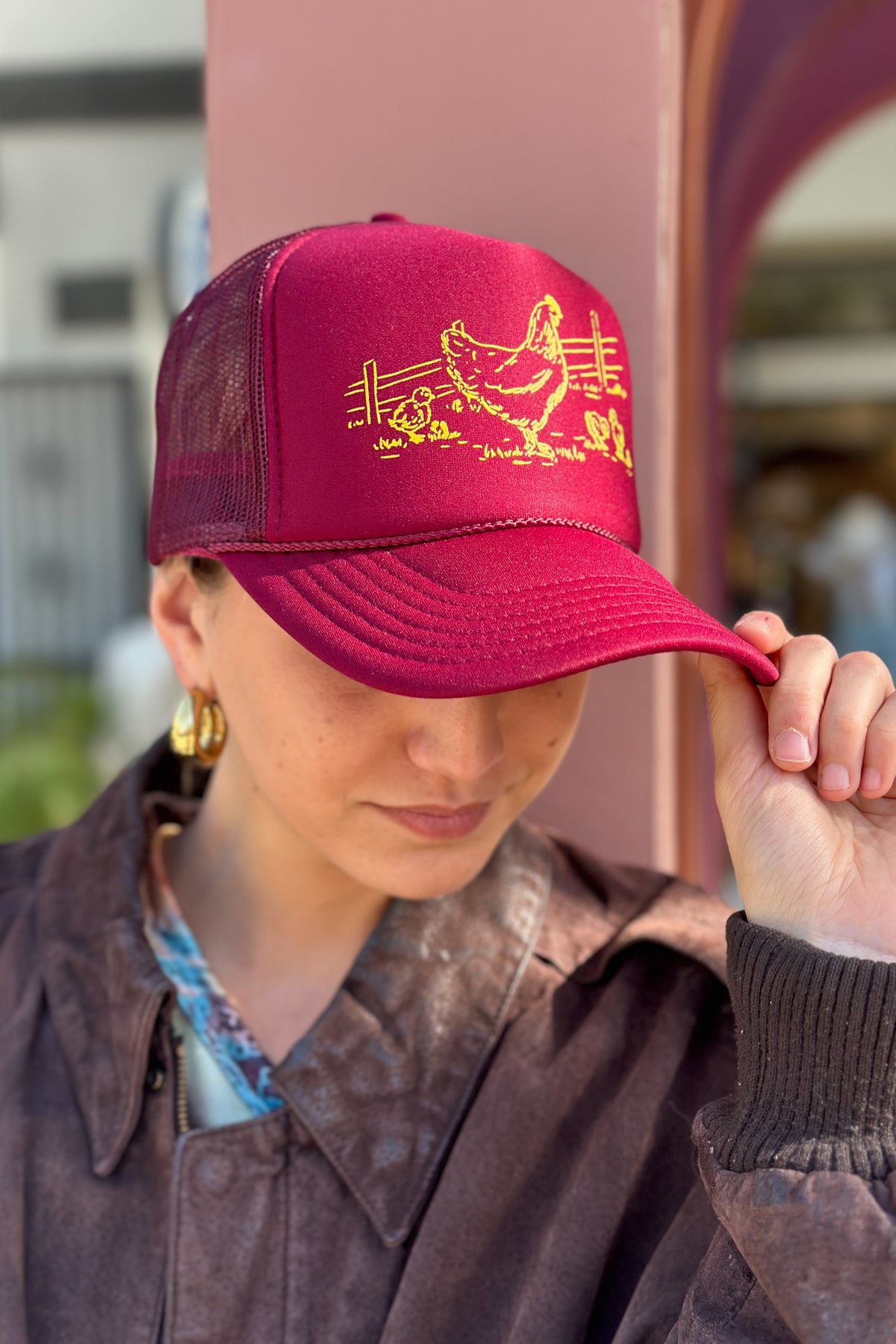Good Egg Trucker Hat (Burgundy)