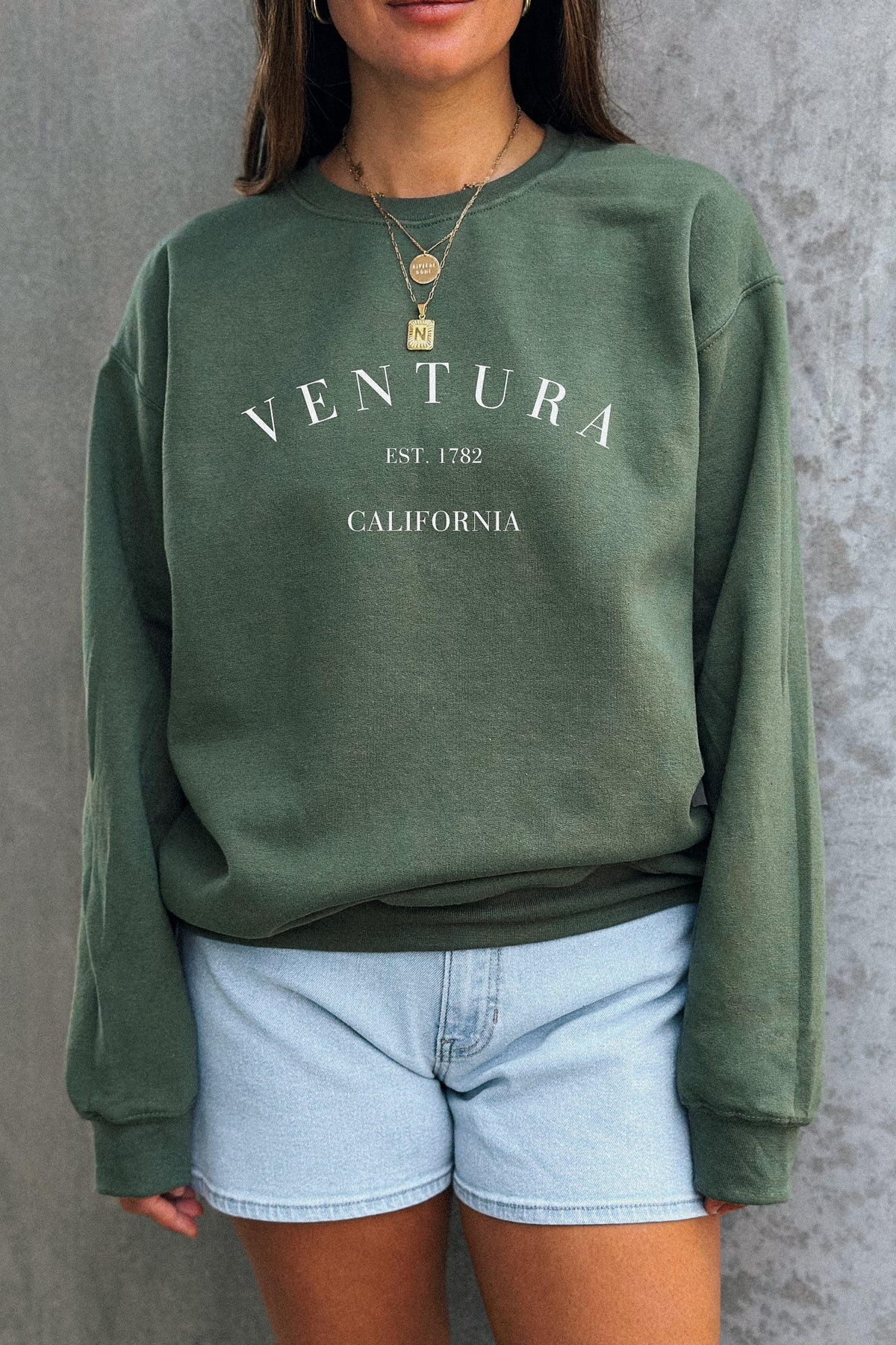 Ventura EST. 1782 Sweatshirt Print (Olive)