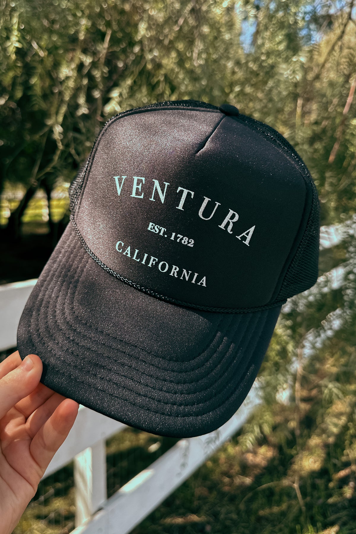 Ventura EST. 1782 Trucker Hat (Black)