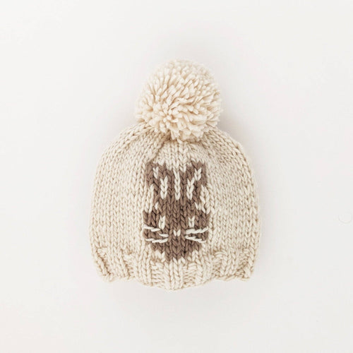 Huggalugs - Whiskers Bunny Rabbit Hand Knit Beanie Hat due Late Jan: M (6-24 months)