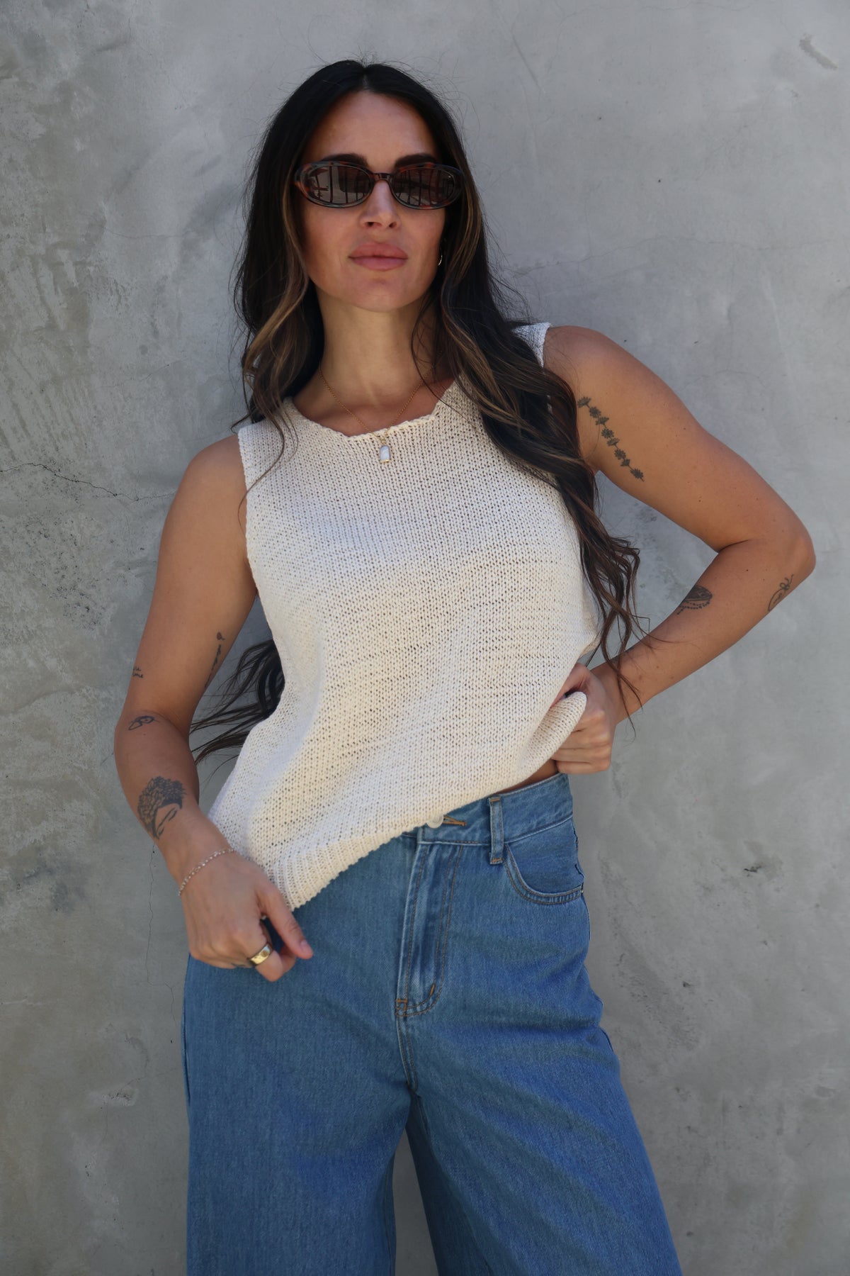 Summer Sand Knit Top
