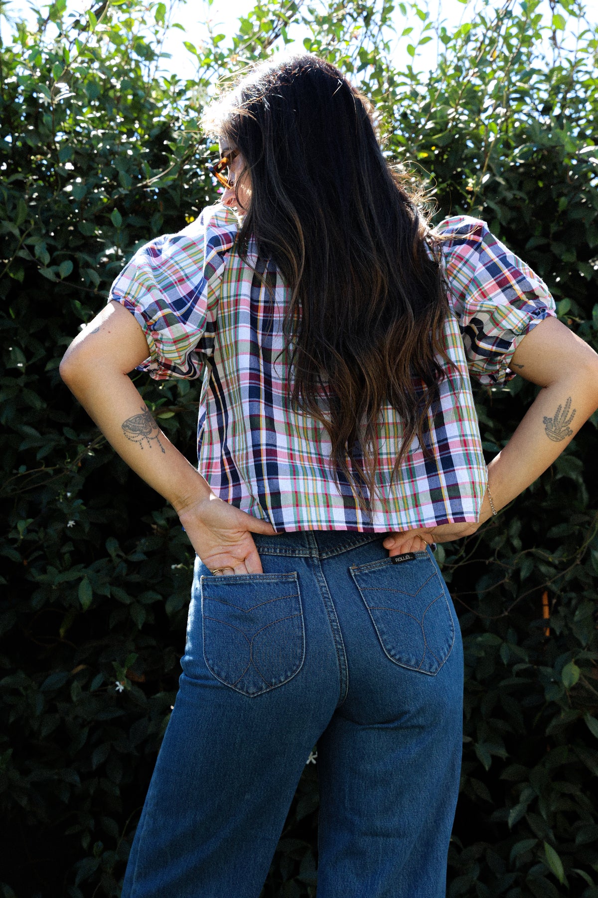 The Dolly Top (Primary Plaid)