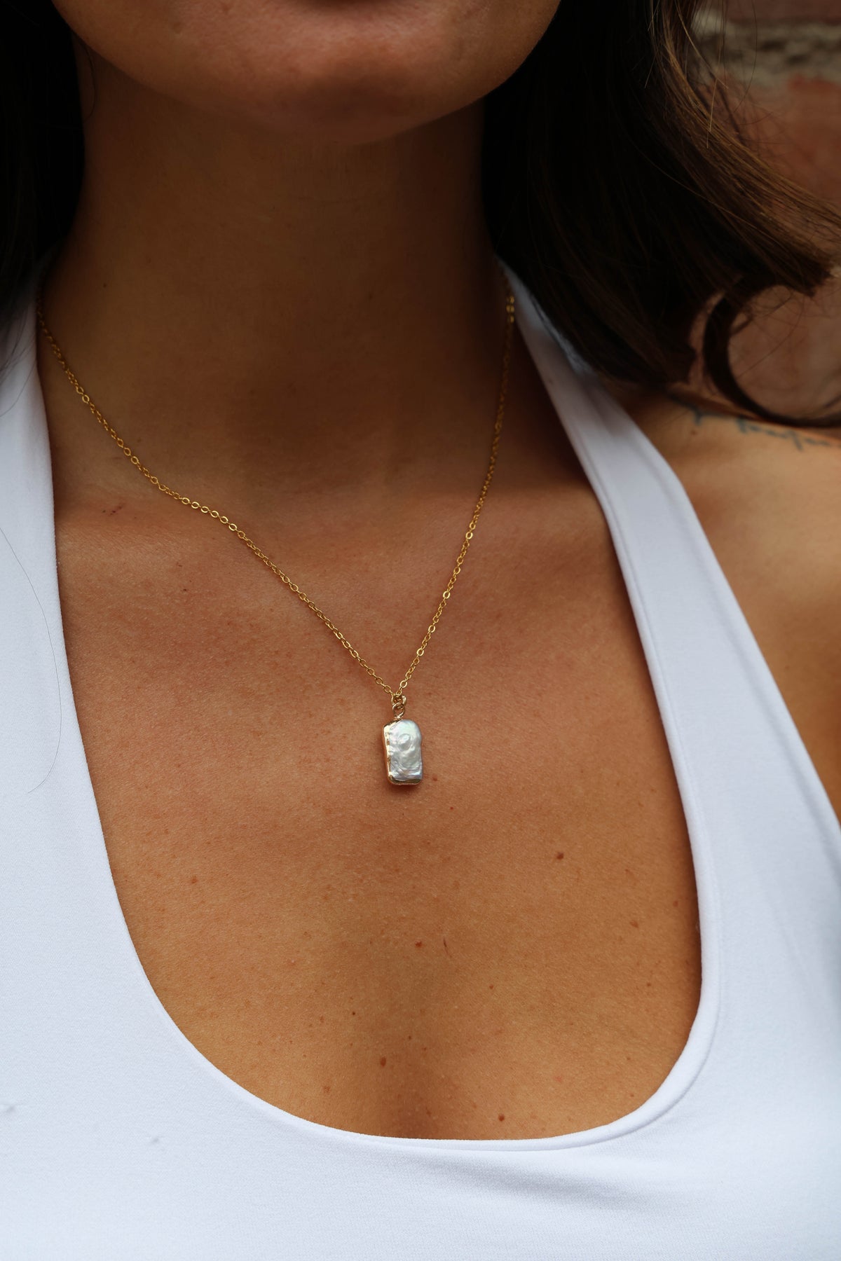 Gold Filled Freshwater Pearl Necklace