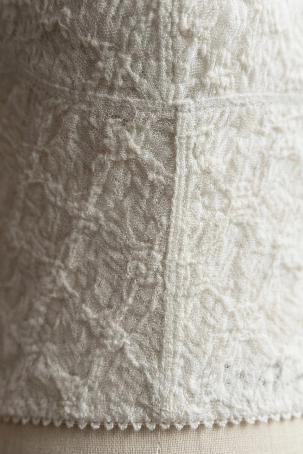 Close-up of textured fabric with a subtle pattern