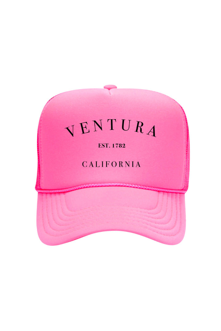 Ventura EST. 1782 Trucker Hat (Neon Pink)