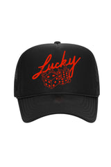 Lucky Roll Trucker Hat (Black)