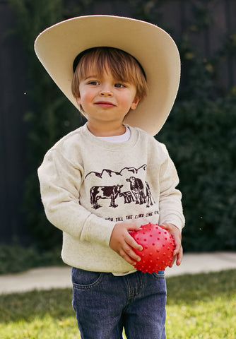 Cows Come Home (Strawberry Milk) Toddler+Kids Sweatshirt
