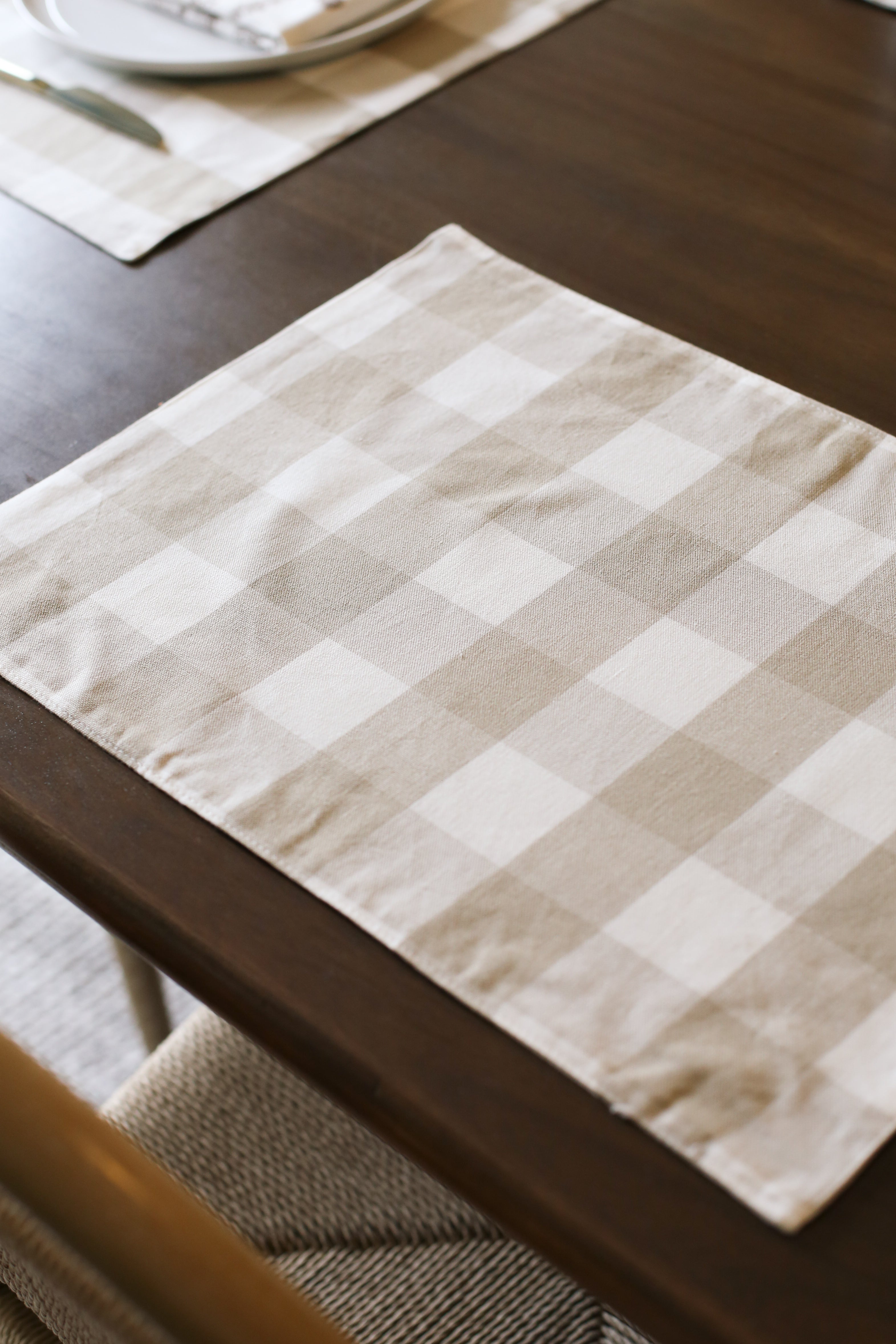 Natural Gingham Placemats (set of 2)