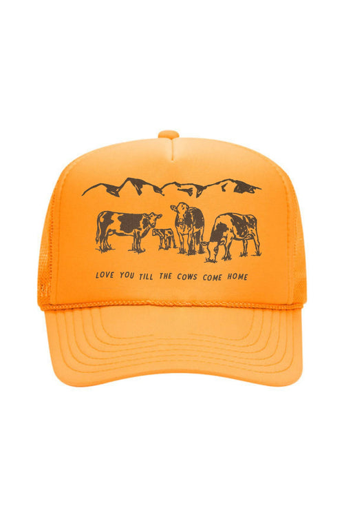 Cows Come Home Trucker Hat (Gold)