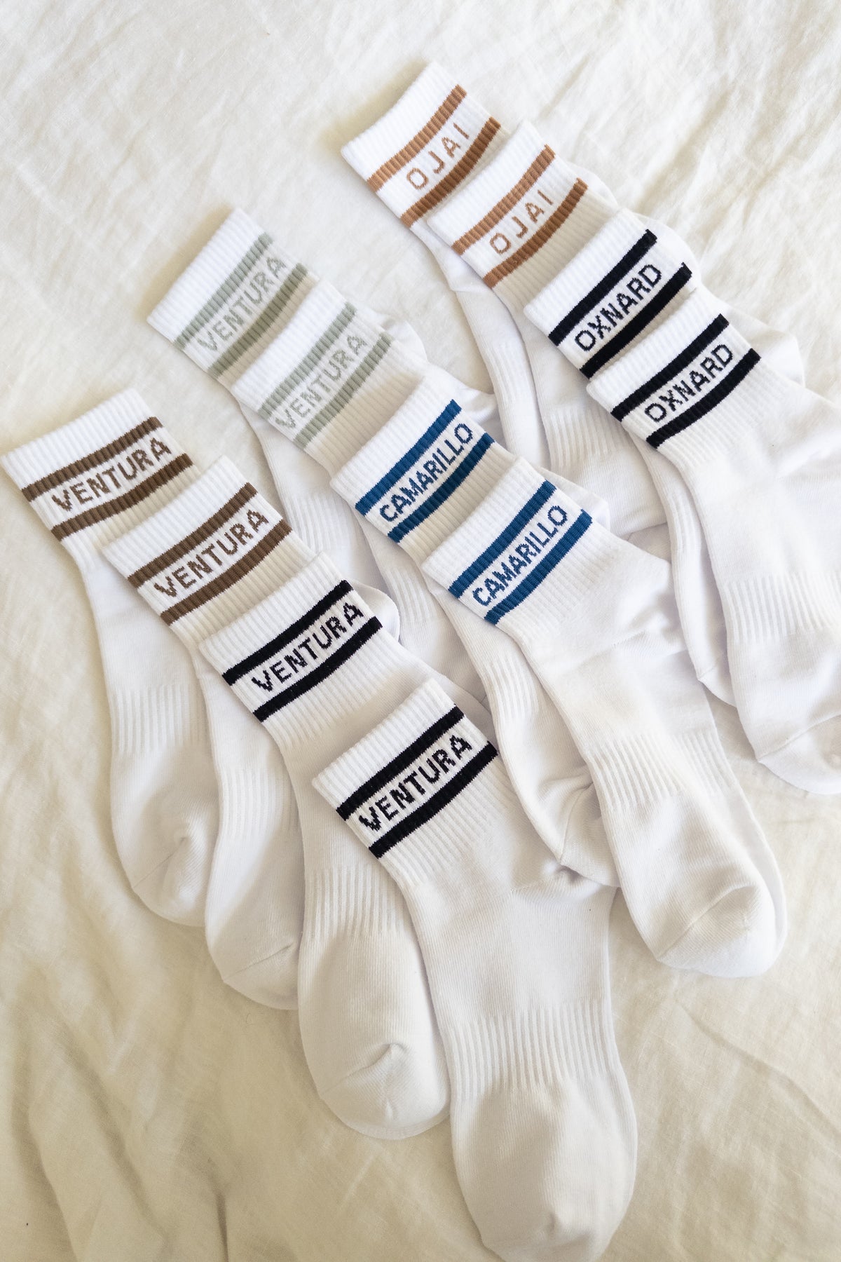 Oxnard Ankle Crew (White/Black)