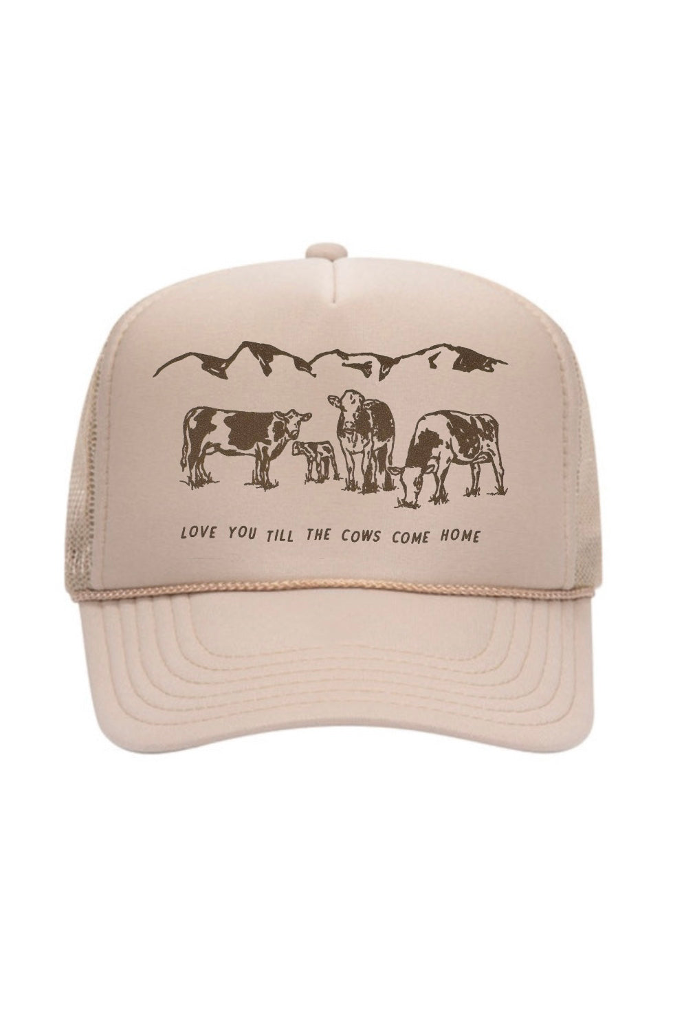 Cows Come Home Trucker Hat (Khaki)