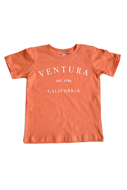 Ventura EST. 1782 Toddler + Kids Tee (Coral)