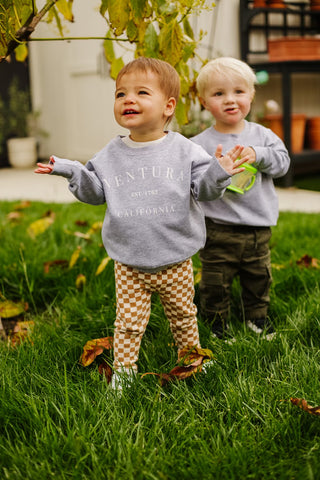 Little Legging (Oatmeal Stripe)