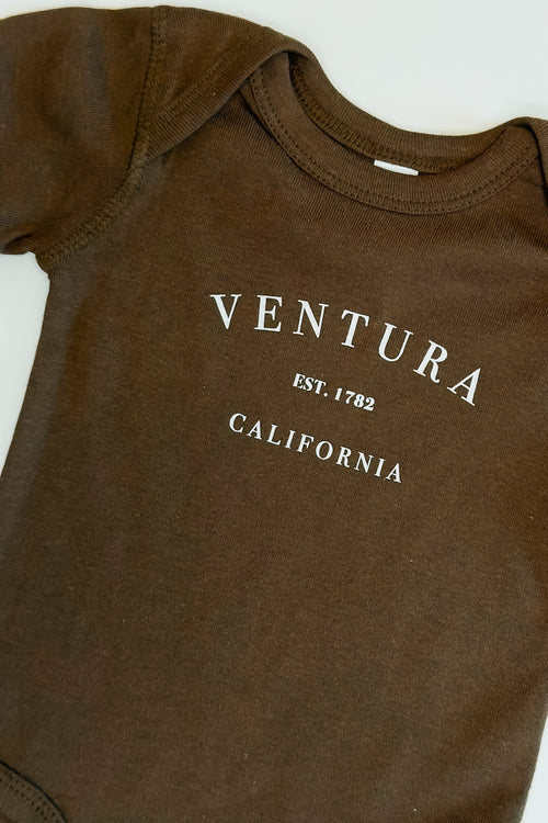 Ventura EST. 1782 Onesie (Brown)