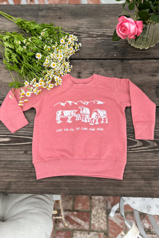 Cows Come Home (Navy) Toddler+Kids Sweatshirt