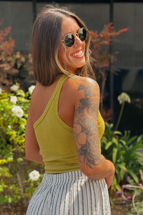 Skylar One Shoulder Top (Vtg. Kiwi)