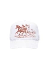 Wild Horses Trucker Hat (White)