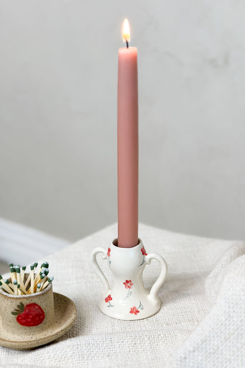 Amphora Candle Stick Holder (Red Poppy)