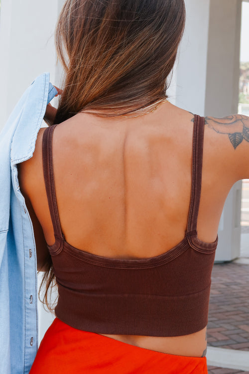 Olivia V-Neck Tank (Vtg. Chocolate)