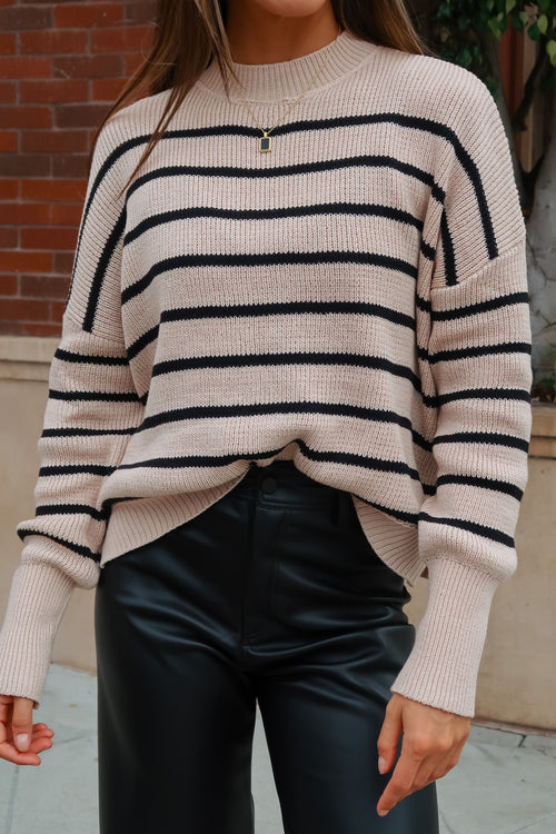 Cozy Vibes Striped Sweater