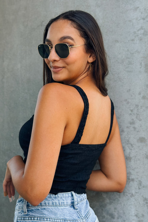 Basic Witch Smocked Tank (Black)