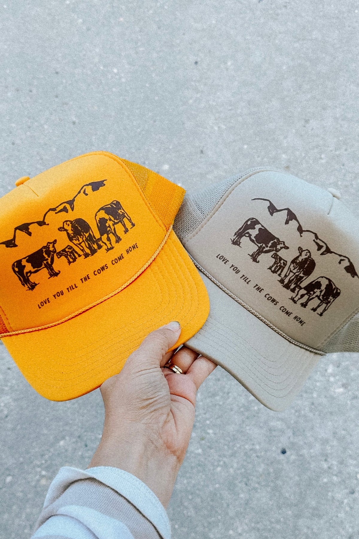 Cows Come Home Trucker Hat (Gold)