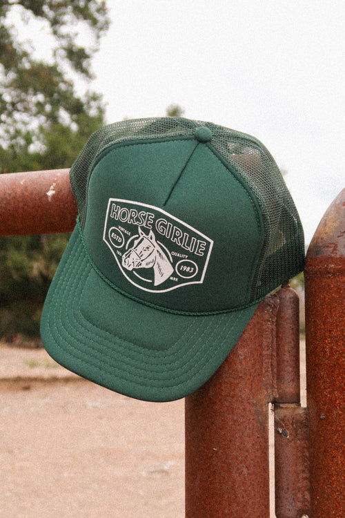 Horse Girlie Trucker Hat (Green)