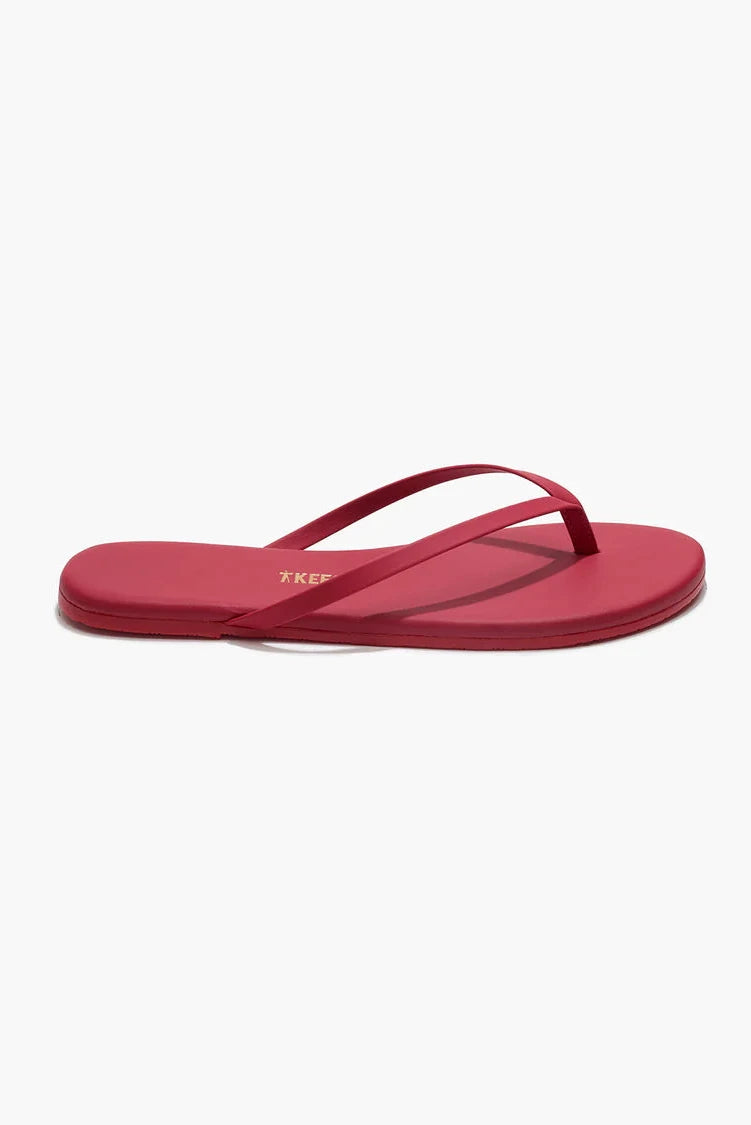 Red sandal on a white background