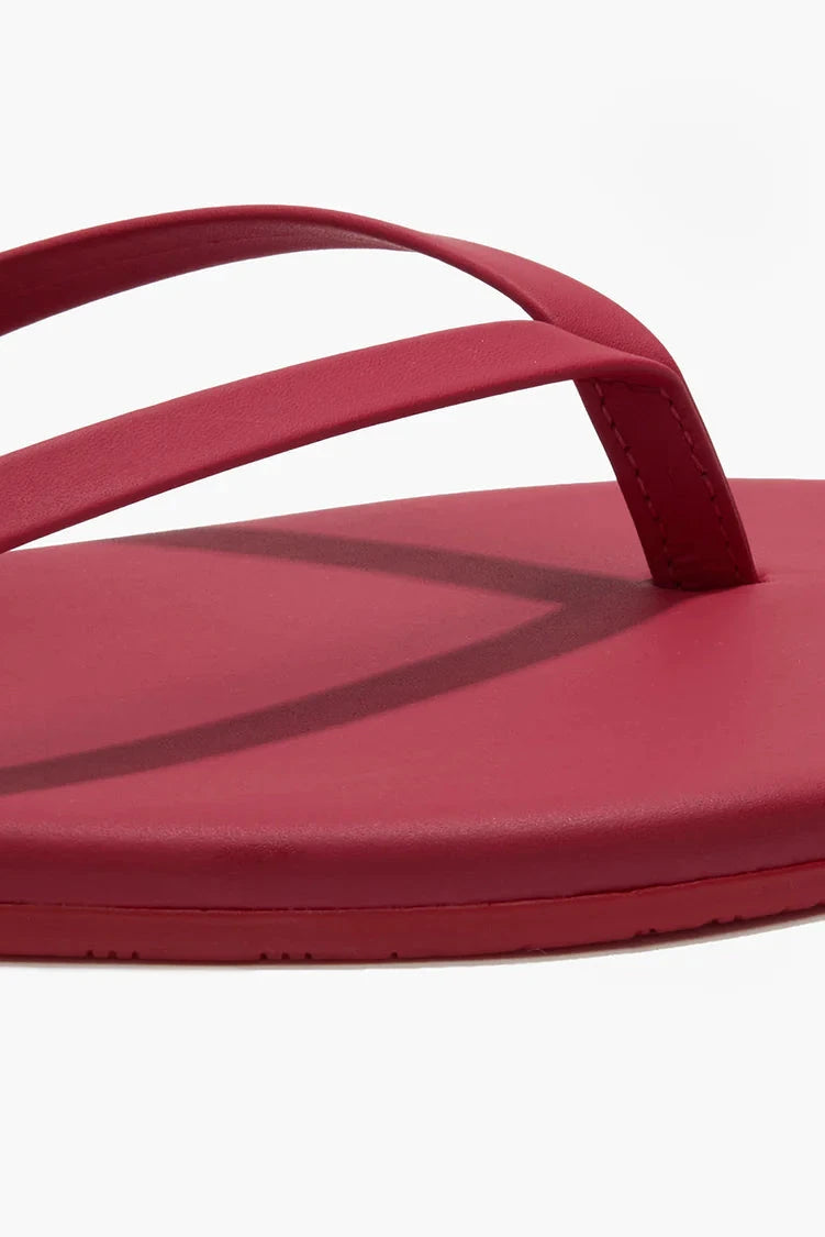 Red sandal on a white background