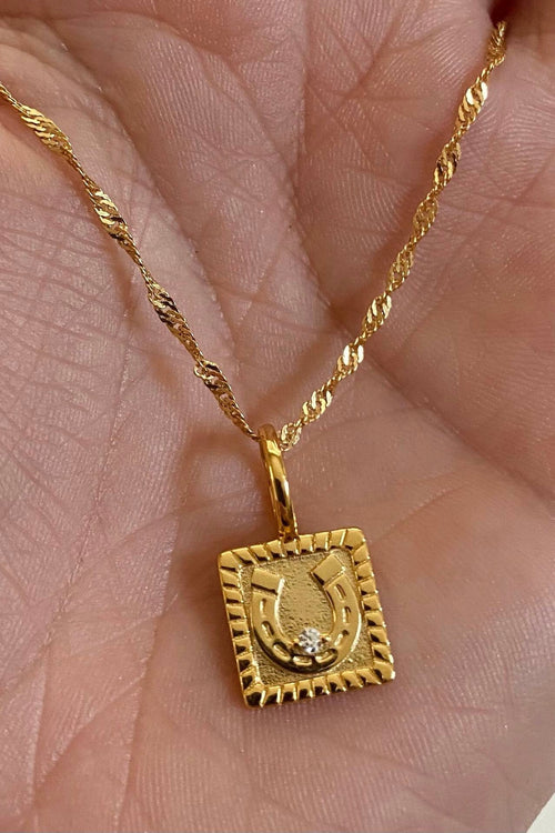 18k Gold Plated Horseshoe Necklace