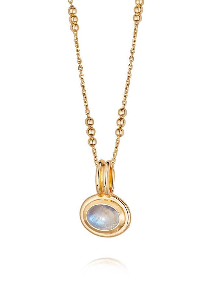 14k Gold Plated Moonstone Necklace
