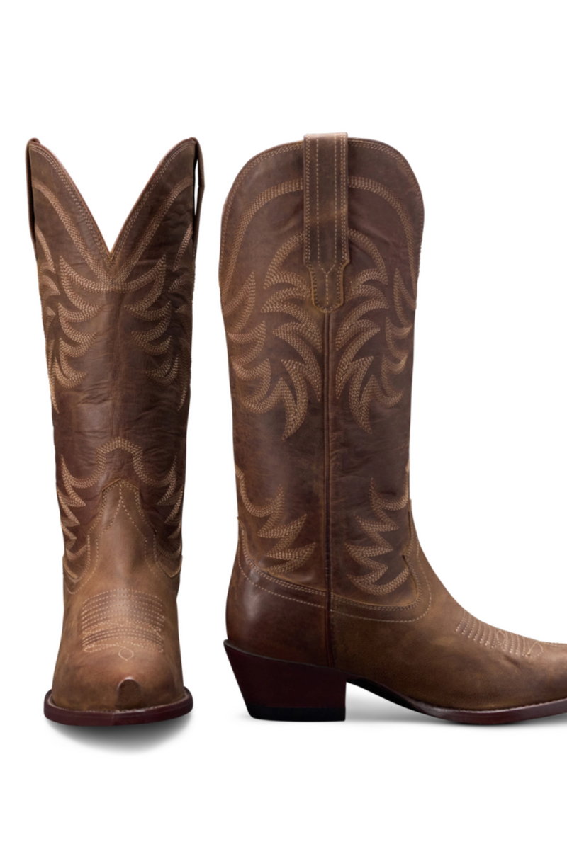 Brown Boots on a white background