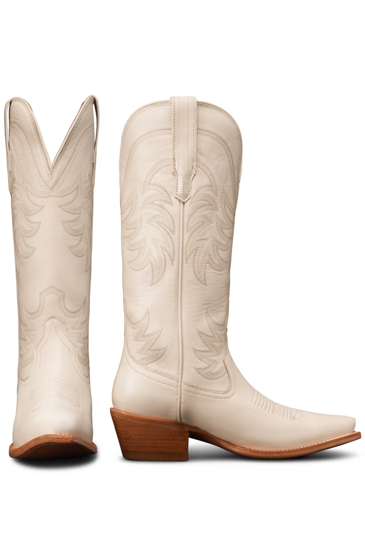White boots on a white background