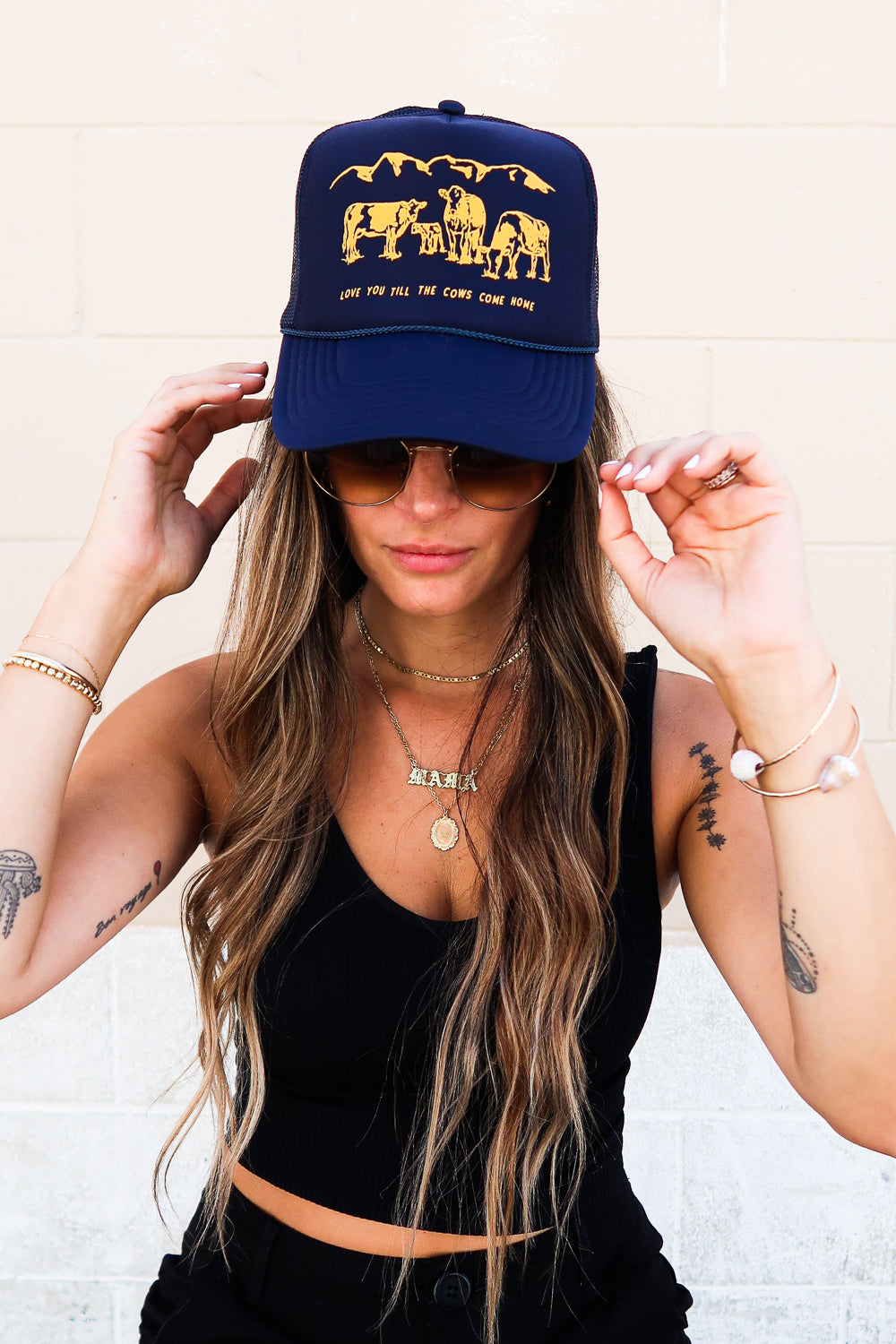 Cows Come Home Trucker Hat (Navy)