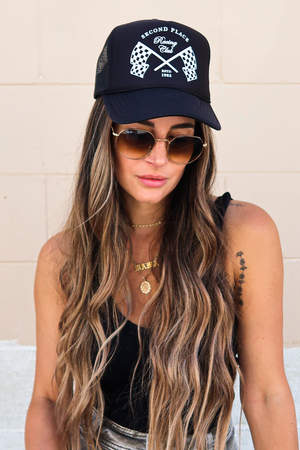 Second Place Racing Trucker Hat (Black)