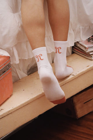 Bow Socks (Light Pink)