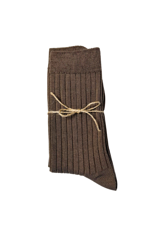 Womens Rib Sock (Chocolate)