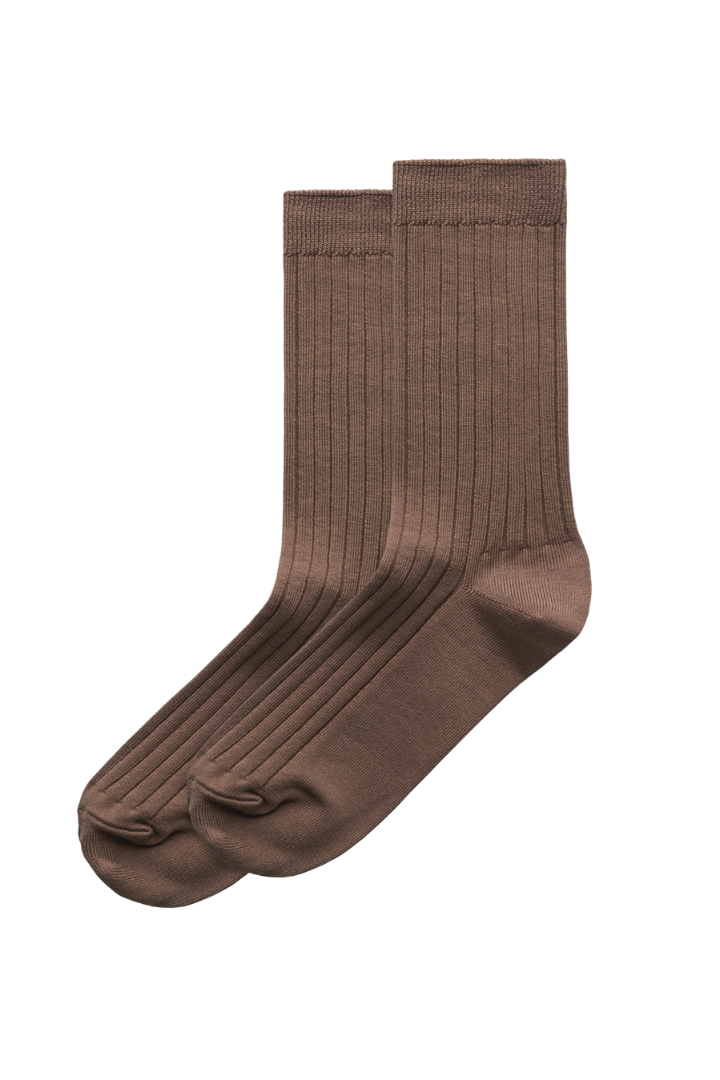 Womens Rib Sock (Chocolate)